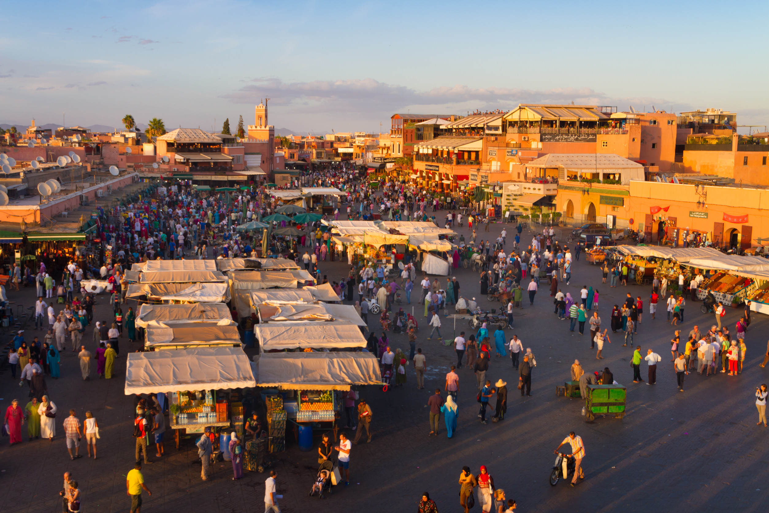 Busy Market Square In Marrakech