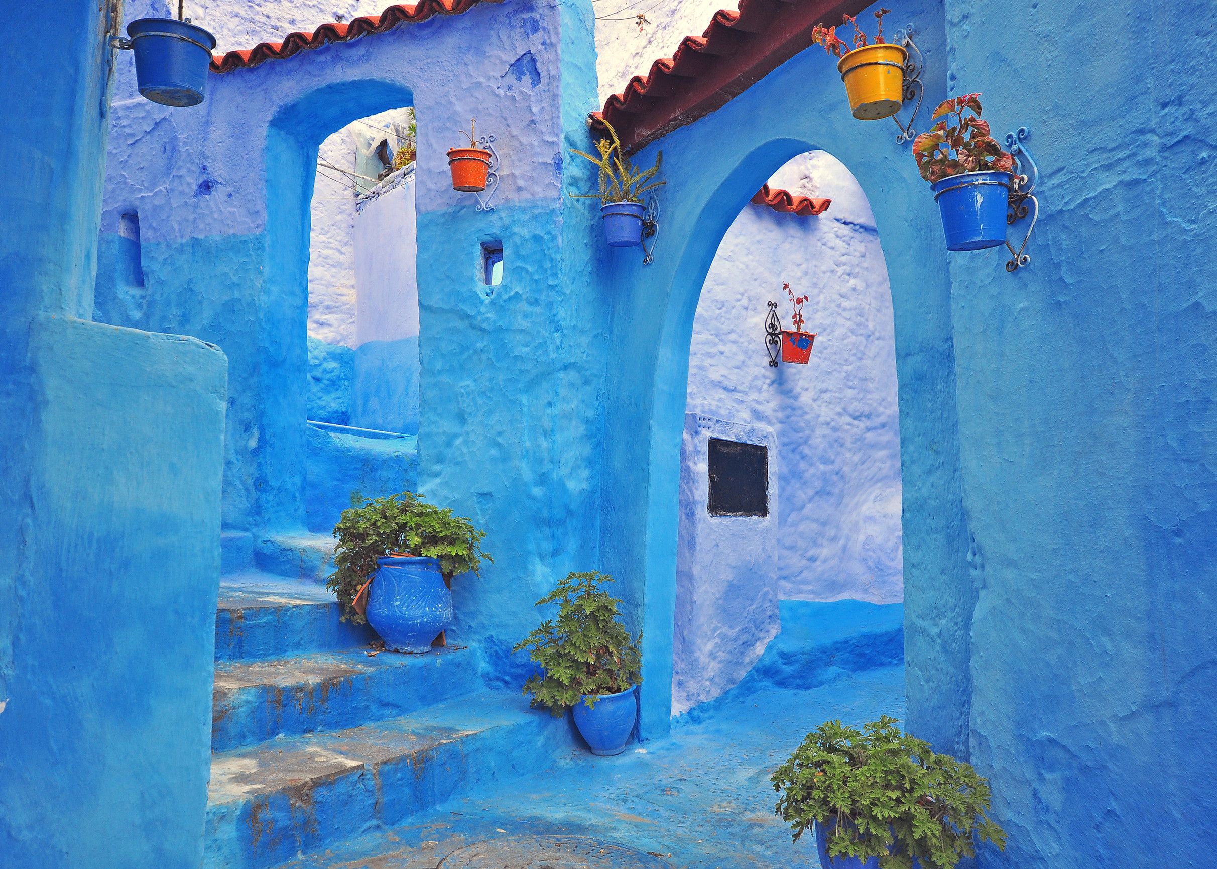 Chefchaouen's iconic blue house, Morocco