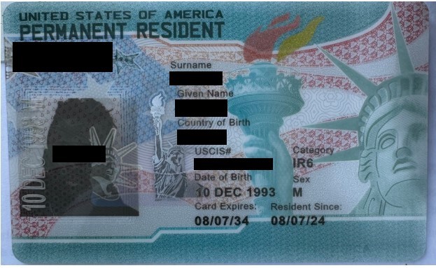 Sample Image of a Morocco Residence Card